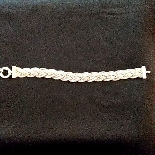 Euc Heavy Sterling Braided Beautifully Crafted Bracelet Ross Simons 55$